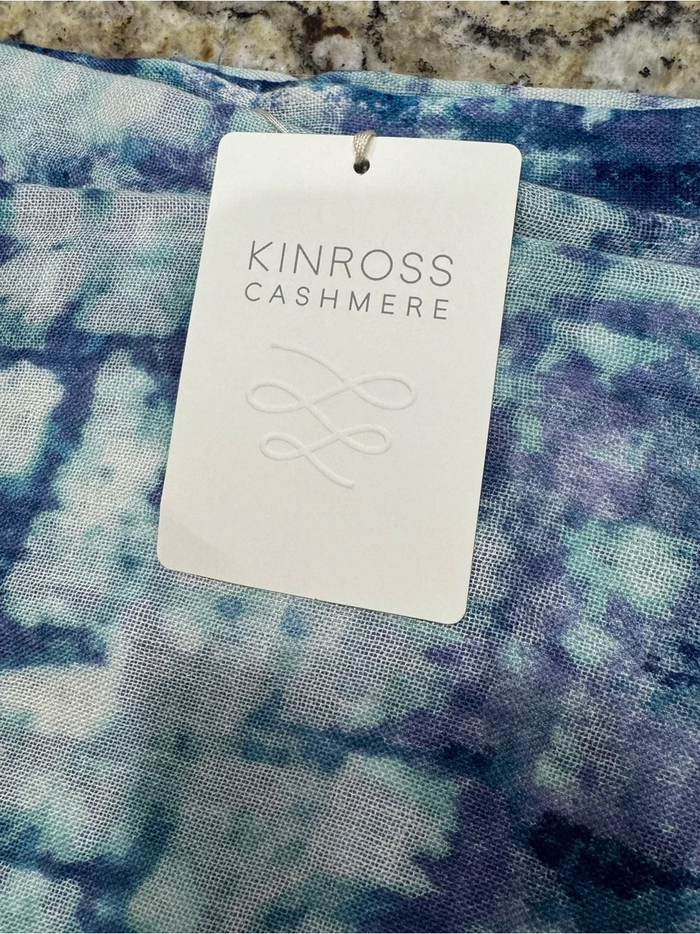 Kinross Cashmere Silk-Blend Scarf – Shadow Multi NWT